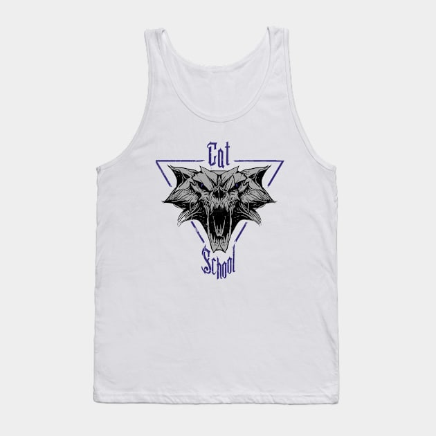 CAT SCHOOL - crest Tank Top by tcezar